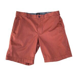 J.Crew Stretch Shorts Men’s 34x9 Rust Red Cotton Blend Casual Summer Chino